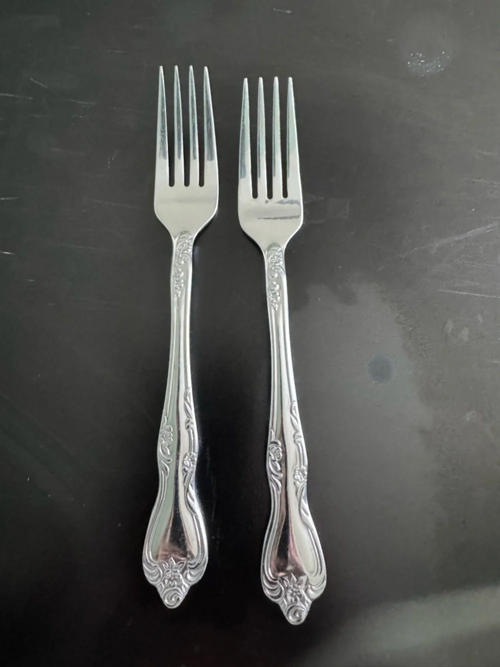 Oneida Silver Ornate Dinner Forks - Pair
